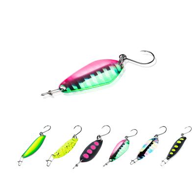 China Customized Wholesale Copper Trout Fishing Spinner 1.8g 2.2g 2.5g 3g 4g Mini Fishing Spinner Baits for sale