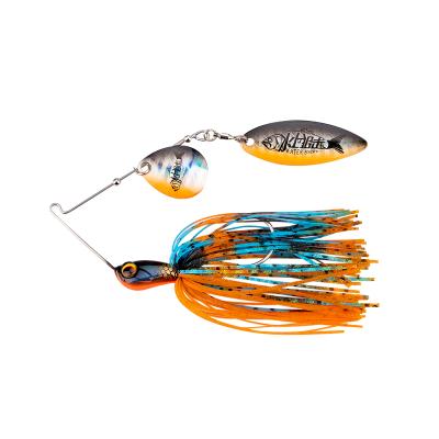 China Factory Customized Spinner Fishing Fishing Groundbaits 14g 10g 7g Metal Jig Head Hook Artificial Spoon With Chatter Blade Baits for sale