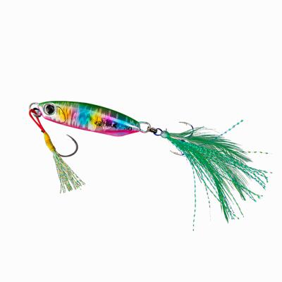 China Fishing Metal Jig Lure 20g 30g Baits With Aid Hooks Lures Pesca Mars Slow Casting Hard Sinking Lure for sale