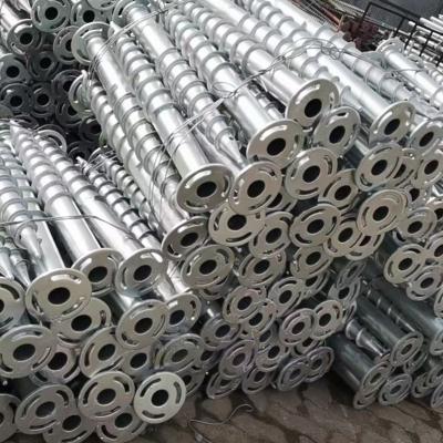 China Yangneng Power Station High Quality Hot Galvanized Solar Photovoltaic Screw Pile Ground Support Grounding Screw Pile for sale