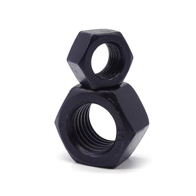 China Heavy Industry High Strength Carbon Steel Thickened Blackened Hex Nut for sale