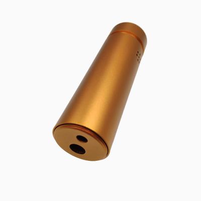 China Lifestyle Products CNC Turn Flashlight Machining Aluminum Shell/Electric Grinding Pen Shell/Engraving Aluminum Pen Shell With Gold Anodizing for sale