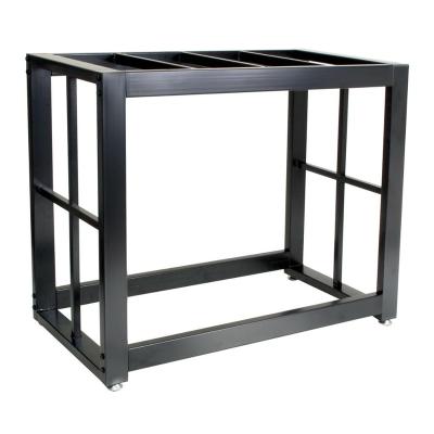 China High Quality Custom Steel Metal Welded Frame Sheet Metal Fabrication Metal Display Rack Shelf With Black Powder Coating By Xiamen HYM for sale