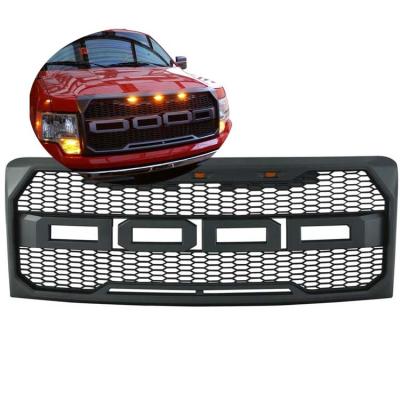 China 09-14 Plastic Front Hood Bumper Upper Mesh Grille For F150 Grill With Led Offroad Body Parts for sale