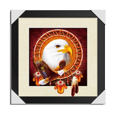 China Japan promotion gift with flying eagle flying 3D 5D lenticular flip picture changing poster for sale