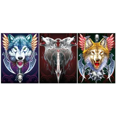 China China Wholesale And Custom Promotional Gift 30*40cm Poster Flip 3D Lenticular Picture Prints Of Wolf For Wall Decoration for sale