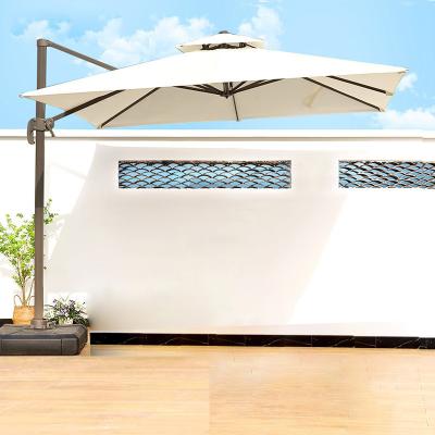 China Outdoor Cafe Villa Pool Side Umbrella with Lighted Handle and 38mm Aluminium Pole for sale