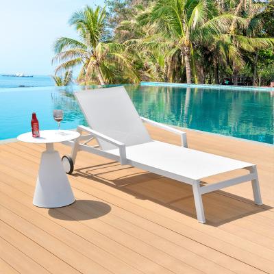 China Outdoor Daybed Wicker Lounger Stretch for Garden Swimming Pool Sunbed Aluminum Daybed for sale