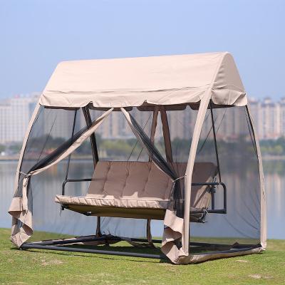 China Muebles para exteriores Silla colgante de patio con mosquiteros y colgantes colgantes con dosel en venta