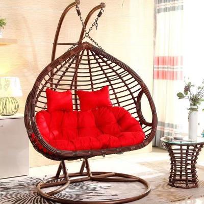 China White Modern Outdoor Patio Swing Chair with Double Pole Hanging Basket 195*134*74cm for sale