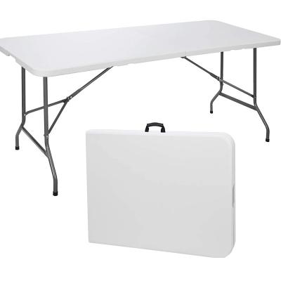 China Embalaje de correo Y Durable 6ft 180cm HDPE Plástico plegable Buffet Mesa para picnic al aire libre en venta