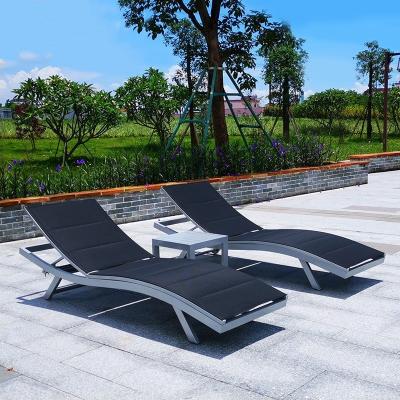 China Outdoor Daybed Pool Chaise Lounge Chair Rattan zonnebank Set voor buitenmeubelen Te koop