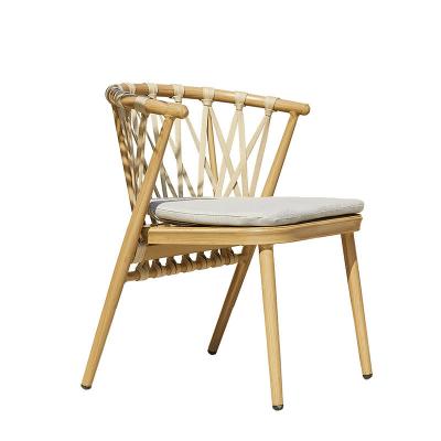 China Technologie 100% handgemaakte rattan / wicker eetstoelen voor patio Bistro Cafe meubels Te koop