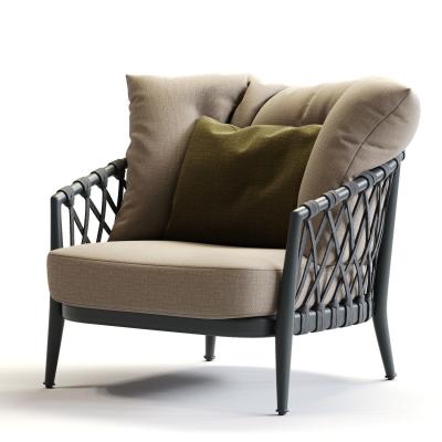 China Moderne Rattanmöbel Außen Ecksofa mit Aluminiumrahmen und Rattanmaterial zu verkaufen