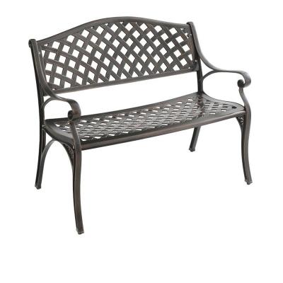 China Outdoor Furniture Rustproof Garden Set Cast Aluminum Bench Modern Long Seat for Park for sale