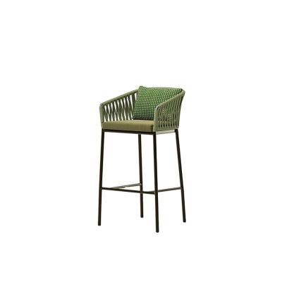 China Aluminum Rope Bar Stool Woven Bar Chair The Perfect Combination of Style and Comfort for sale