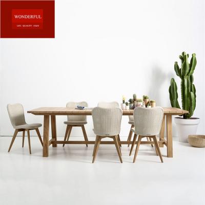 Chine Tous les temps Luxe Rattan Meubles d'extérieur Teck Outdoor Dining Set pour les loisirs en plein air à vendre