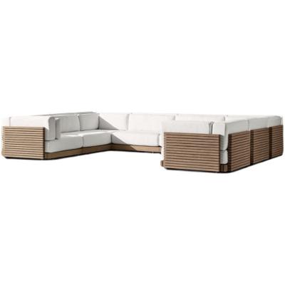 China Teak-Außenmöbel-Set Aluminium-Patio-Möbel-Sofa-Set Garten-Lounge-Sofa zu verkaufen