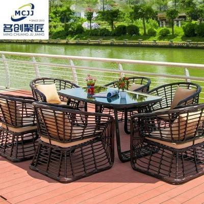 China Outdoor Garden Sets for Hotel Restaurant Banquet Modern Rattan Chair Sofa Combination for sale