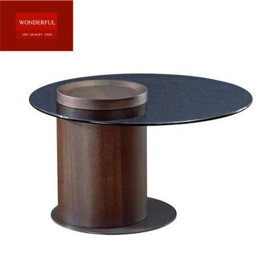 China Unique Design Black Nordic Style Outdoor Round Coffee Table for Modern Outdoor Areas for sale