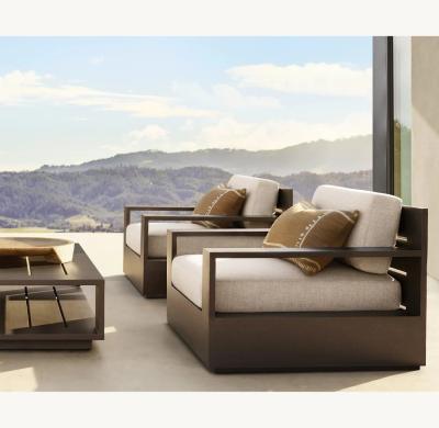 China Moderne Custom Outdoor Patio Meubels Aluminium Sofa Set voor Langdurige Te koop