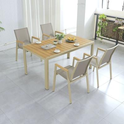 China Cuadro de aluminio muebles de comedor de lujo conjunto para el hotel de mármol mesa de comedor y silla en venta