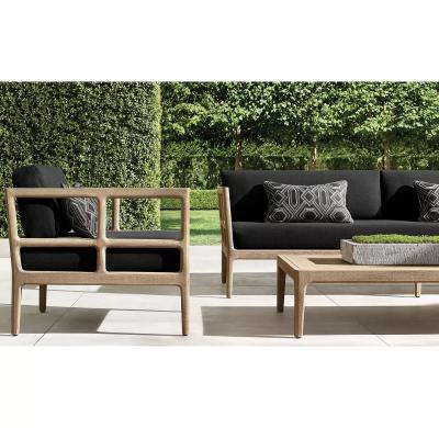 China Customized Garden Furniture Modern Outdoor Teak Wood Sofa Sets for Elegant Spaces for sale