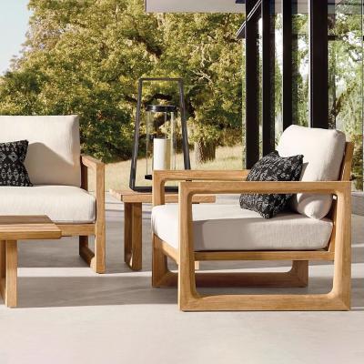 Cina Hotel Patio Garden Sets Divano in teak e sedia da salotto per mobili resistenti alle intemperie in vendita