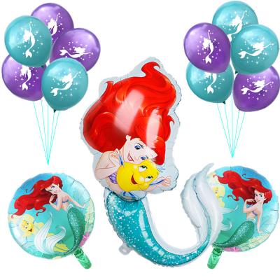 China 1set Foil Mermaid Balloons Birthday Party Supplies Mermaid Mylar Balloons For Girls Birthday Baby Shower for sale