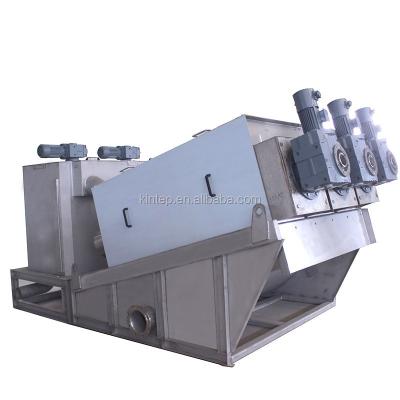 China Automatic Multi-disc Screw Press Running Sludge Dewatering Machine Filtration 24 Hours For Wastewater Treatment 20ft Storage Tank for sale