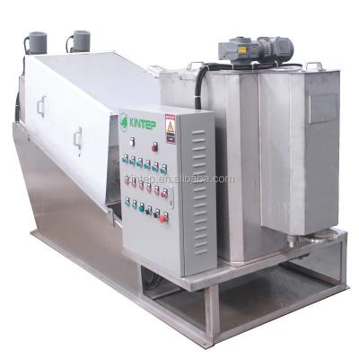 China Kintep Filtration Deslime Dewatering Machine / Screw Filter Press / Screw Sludge Dehydrator for sale