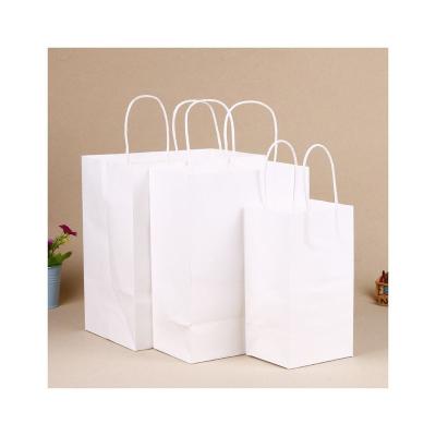 China Best New Wholesale Handmade White Paper Bag With Handle For Packaging Multicolor Recycled Kraft Paper Gift Bags for sale