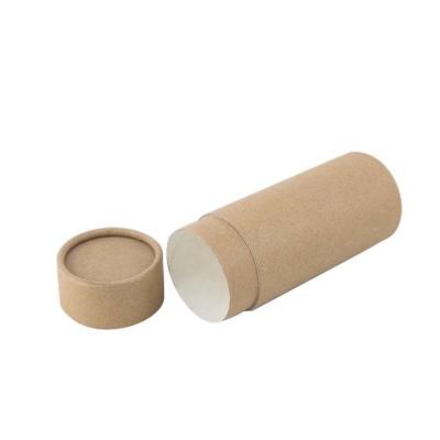 China Biodegradable OEM Eco Recycled Kraft Cardboard Push Tube Custom Paper Container For Lip Balm / Air Freshener Packaging for sale