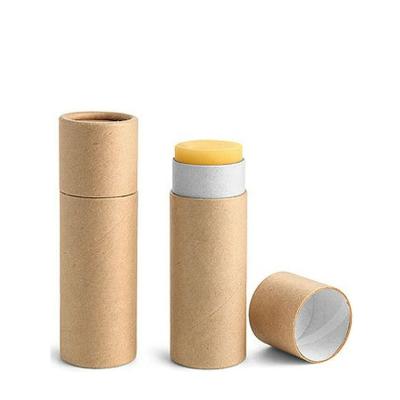 China Hot Sales Biodegradable Eco Recycled Custom Kraft Paperboard Lift Container For Lip Balm / Air Freshener Packaging for sale