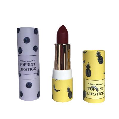 China Biodegradable Recycled Cardboard Cardboard Lipstick Packaging Tube Boxes Custom Cosmetic Empty Kraft Paper Lipstick Tubes for sale