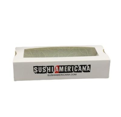 China Recyclable Disposable Rectangular Self-folding With Square Window Food Paper Packaging Box For Sushi for sale