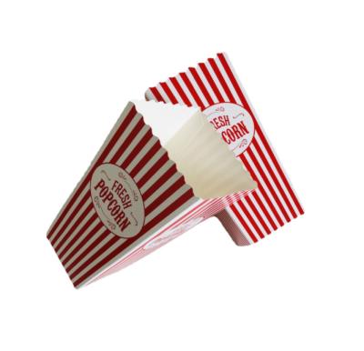 China 46oz Recyclable White Biodegradable Craft Popcorn Box Packaging Custom Printing Kraft Cardboard Paper Popcorn Box for sale