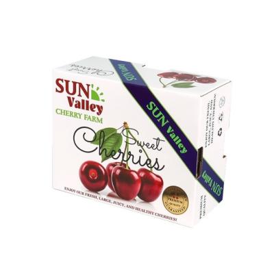 China New Recyclable Empty Portable Cherry Box Tall Cherry Fruit Gift Wrap Corrugated Box for sale