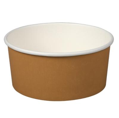 China Two Color Packing Paper Bowl Degradable Disposable Round Pulp Greaseproof Lunch Box Takeout Packed Soup Bowl for sale