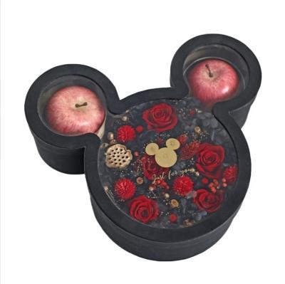 China Recyclable Wedding Gift Box Mickey Chocolate Flowers Candy Gift Christmas Apple Packaging Box for sale