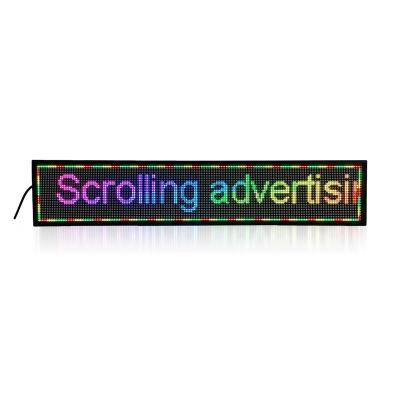 China P5 Outdoor Full Color Programmable LED Display LED Signboard Pictures And Text Output Cycle Scrolling Billboard 64*16cm for sale