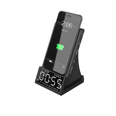 China New LED Flashing Light Led Radio Charging Digital Tooth Alarm Clock Smart Alarm Clock Multifunctional Digital Alarm Clock for sale