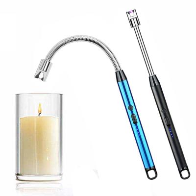 China Minimalist Fashionable Kitchen Arc BBQ Candle Charcoal Electric Fireplace Charged Usb Lighter Gun for sale