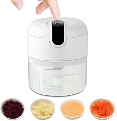 China Contemporary Electric Mini Garlic Chopper USB Rechargeable Portable Used For Cutting Garlic Ginger Chili Minced Meat Etc White 250ML for sale