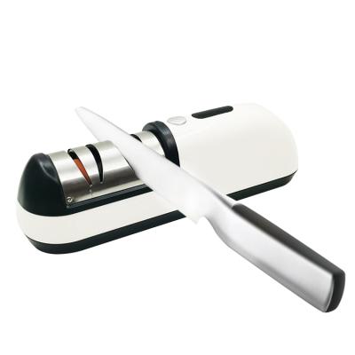 China Sustainable USB Rechargeable Kitchen 2 Level Professional Accessories Machine Automatic Electric Knife Sharpener for sale