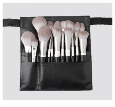 China Professional Large Dress Cosmetics Brushes With Waist Bag Women Makeup Brush Belt Cosmetic Bag for sale