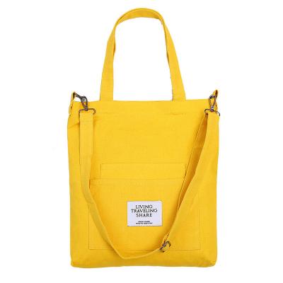 China 2021 New Design New Design Canvas Shoulder Bag Large Printed Tote Women Bags With Logo Eco Cotton Handled Wholesale Shopping for sale