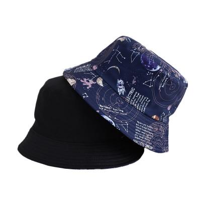 China Custom Printed Outdoor Double Sided Wholesale Character Bucket Hat Summer Bucket Hat for sale