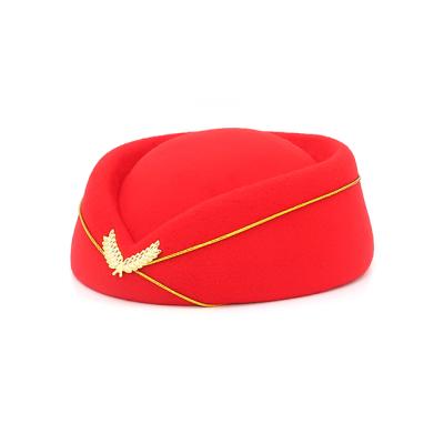 China Comfortable 100% Wool Women Felt Hat Air Hostess Hat for sale