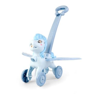 China New Arrivals Plastic Summer Foal Cart Outdoor Handle Bubbles Making Machine Walker Pony Car Toys With Light and Music for sale